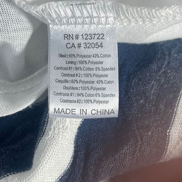 Anthropologie 1.9 One September Multi Stripe Seafarer Dress Ruched Sleeve Sz S - Picture 11 of 12